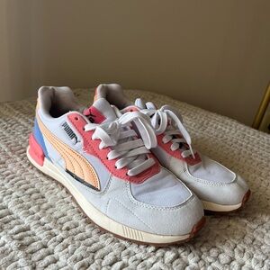 Puma Women's Sneakers - White, Pink, Blue